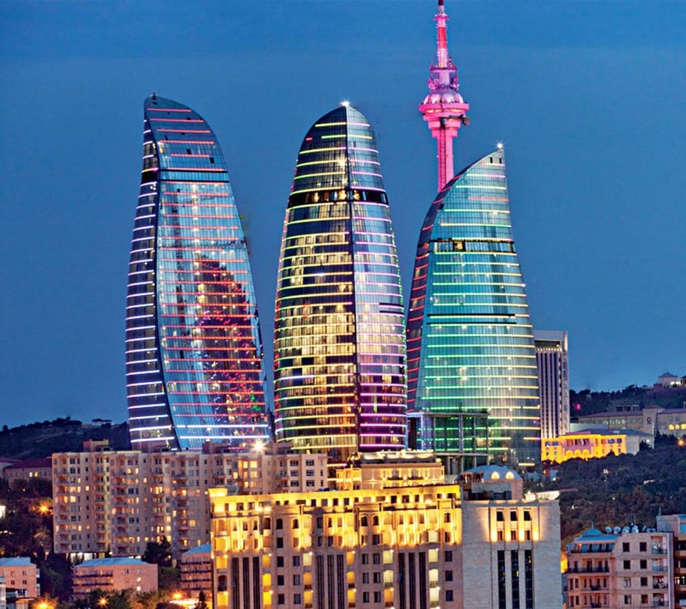 Flame Towers in Azerbaijan — international travel by Travel Kingdom DMC